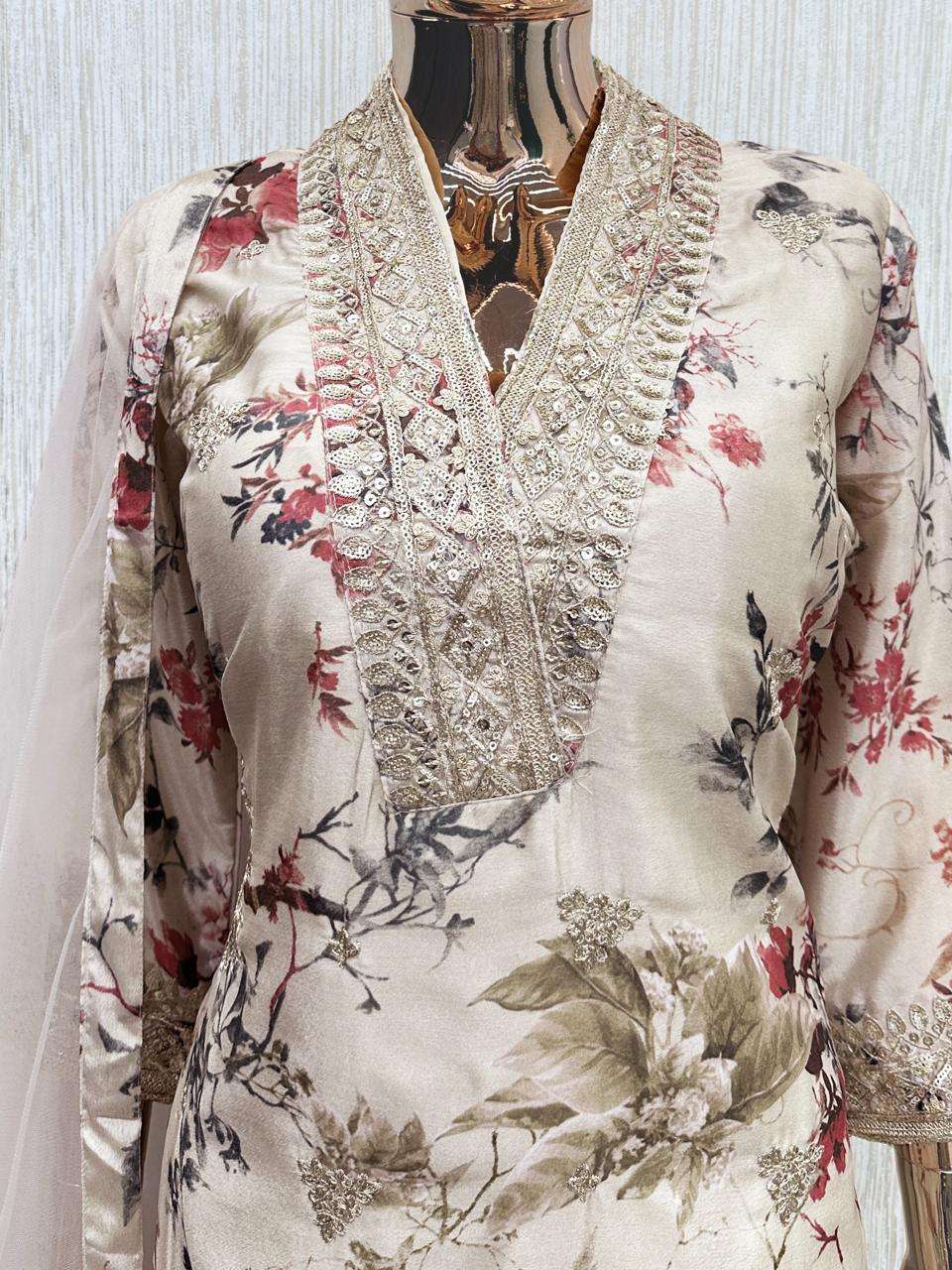 MELODY 1143 TO 1146 CHINON EMBROIDERY WORK PALAZZO TYPE SUIT THIS FESTIVAL TREND ONLINE